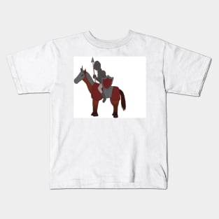 Formidable knight on a horse Kids T-Shirt